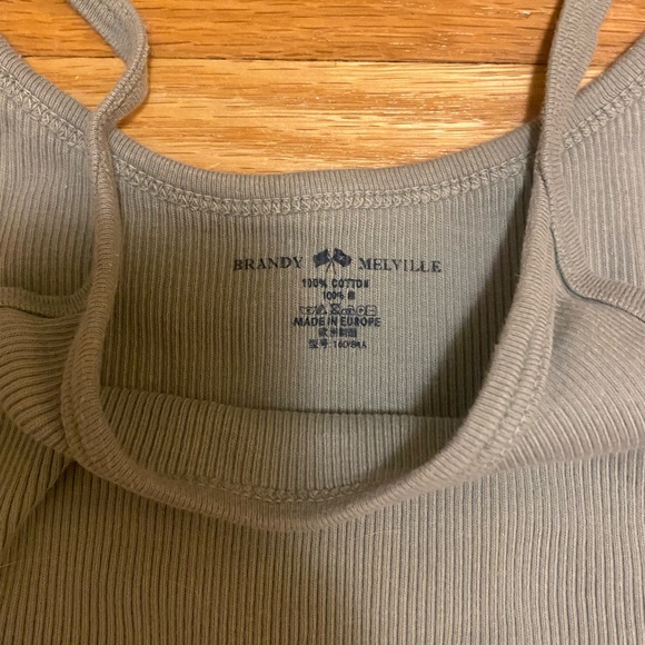 Brandy Melville sage green crop top - Picture 2 of 2